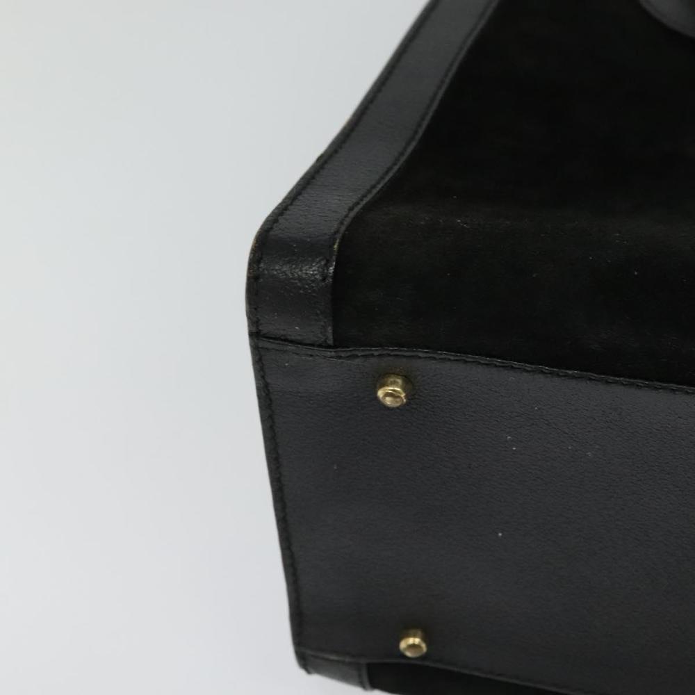 GUCCI Bamboo Hand Bag Suede Black Gold 002 1186 0260 Auth ep8145 - Picture 12 of 16